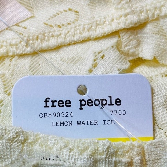 Free People Galloon Racerback Bra Lemon Water Ice Sizes Medium and XLarge - Picture 5 of 6